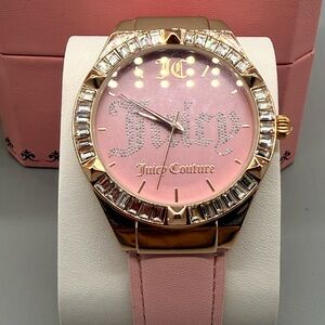 Juicy Couture Women's Watch with Pink Dial and RoseGold Trim